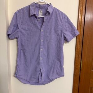 GAP Men's Lavender Checkered Button Down Shirt